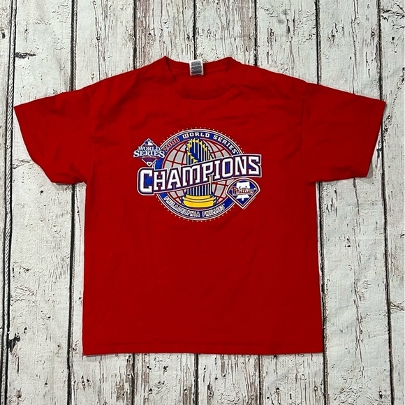 Philadelphia Phillies 2008 World Series Champions MLB Baseball Sports Tee Tshirt - Picture 1 of 4